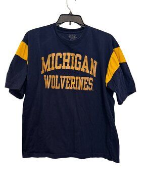 Vintage Michigan Wolverines Varsity Classics T-Shirt Navy & Yellow XL